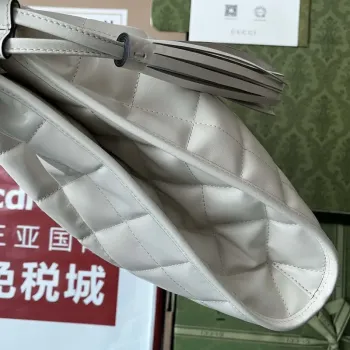 Gucci 746210 Gucci Deco střední taška přes rameno z bílé kůže