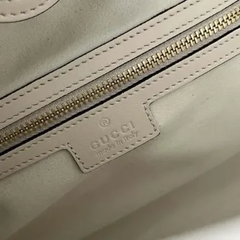 Gucci 746210 Gucci Deco střední taška přes rameno z bílé kůže