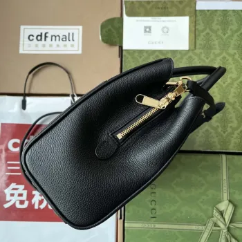 Gucci 727810 Jackie 1961 malá taška s přírodní strukturou v černé kůži