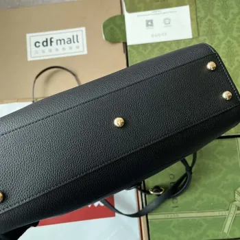 Gucci 727810 Jackie 1961 malá taška s přírodní strukturou v černé kůži