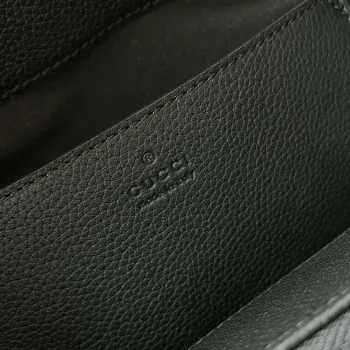 Gucci 727810 Jackie 1961 malá taška s přírodní strukturou v černé kůži