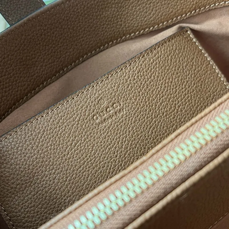 Gucci 727810 Jackie 1961 malá taška z přírodní kůže v hnědé barvě