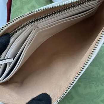 Gucci 443447 GG Marmmont peněženka s řetízkem Bílá kůže