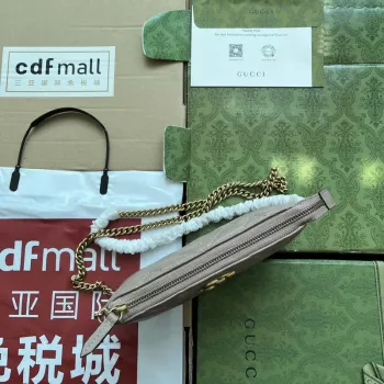 Gucci 443447 GG Marmmont peněženka s řetízkem Růžová kůže