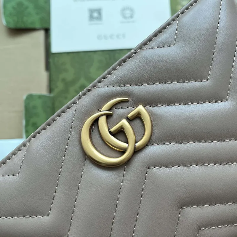 Gucci 443447 GG Marmmont peněženka s řetízkem Růžová kůže