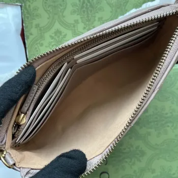 Gucci 443447 GG Marmmont peněženka s řetízkem Růžová kůže