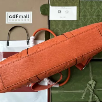 Gucci 658573 Pánská taška na dokumenty Jumbo GG Oranžová