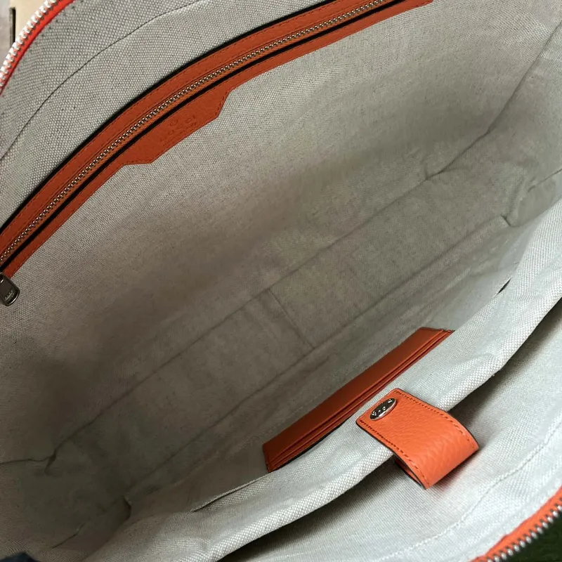 Gucci 658573 Pánská taška na dokumenty Jumbo GG Oranžová