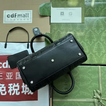 Gucci 725292 Jumbo GG Mini Embossed Bag Černá