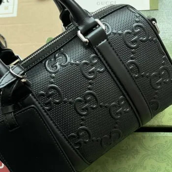 Gucci 725292 Jumbo GG Mini Embossed Bag Černá