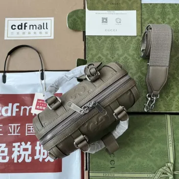 Gucci 725292 Jumbo GG Mini Duffle Bag Šedá