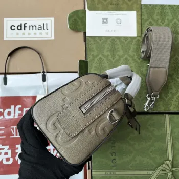 Gucci 725292 Jumbo GG Mini Duffle Bag Šedá