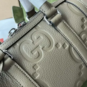 Gucci 725292 Jumbo GG Mini Duffle Bag Šedá