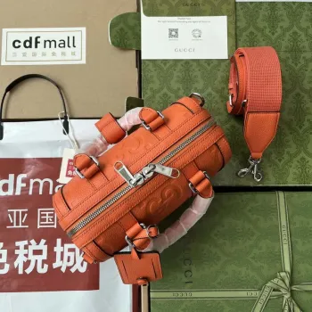 Gucci 725292 Jumbo GG Mini Duffle Bag Oranžová