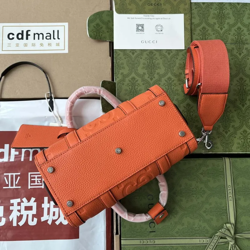 Gucci 725292 Jumbo GG Mini Duffle Bag Oranžová