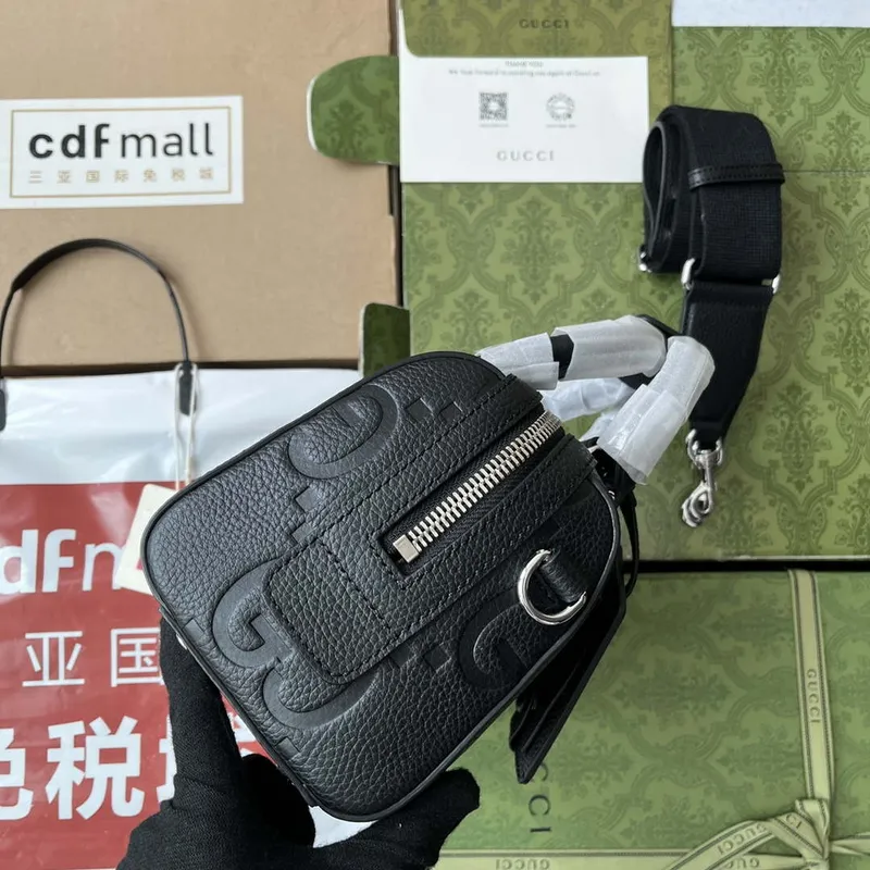 Gucci 725292 Jumbo GG Mini Duffle Bag Černá