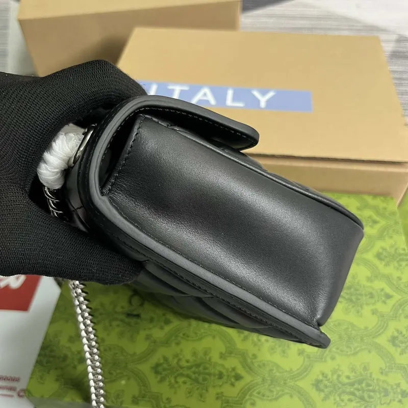 Gucci 741457 Gucci Deco Mini Ramenní Taška Černá