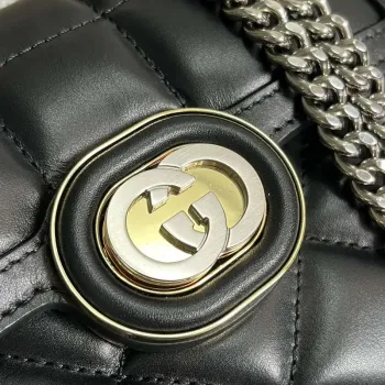 Gucci 741457 Gucci Deco Mini Ramenní Taška Černá