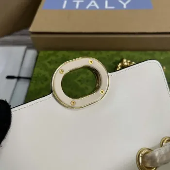 Gucci 741457 Gucci Deco Mini Ramenní Taška Bílá