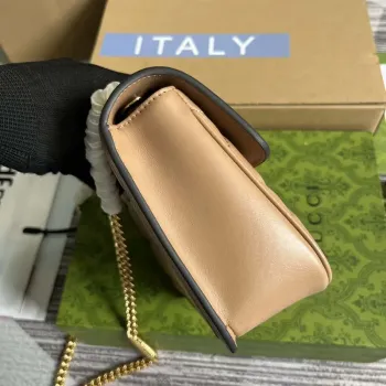 Gucci 741457 Gucci Deco Mini Ramenní Taška Růžová Béžová