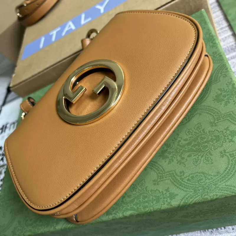 Gucci 724645 Gucci Blondie Mini Kabelka přes rameno Hnědá