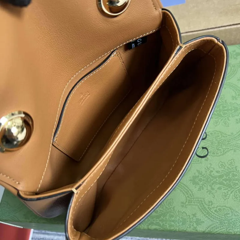 Gucci 724645 Gucci Blondie Mini Kabelka přes rameno Hnědá