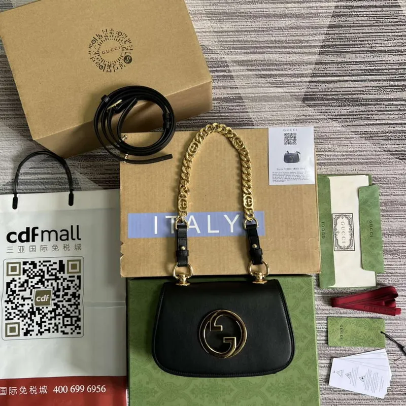 Gucci 724645 Gucci Blondie Mini Ramenní Taška Černá