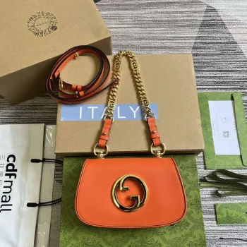Gucci 724645 Gucci Blondie Mini Ramenní Taška Oranžová