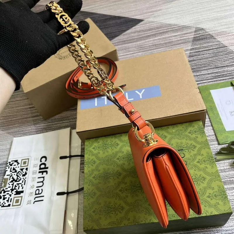 Gucci 724645 Gucci Blondie Mini Ramenní Taška Oranžová