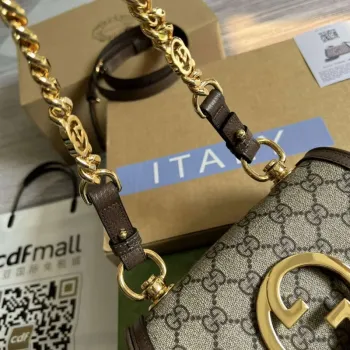 Gucci 724645 Gucci Blondie Mini Kabelka přes rameno Béžová a ebenová