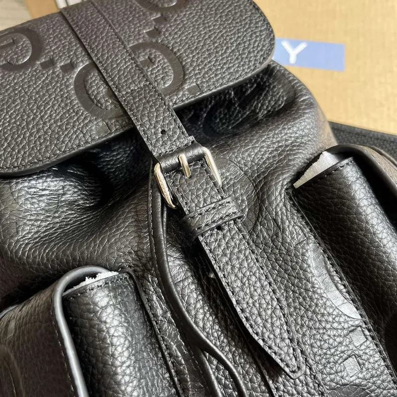 Gucci 739503 Jumbo GG Malý Batoh Černý