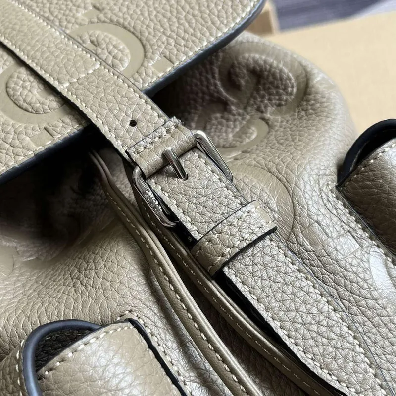 Gucci 739503 Jumbo GG Malý Batoh Taupe