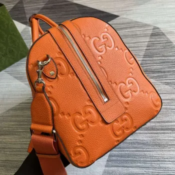 Gucci 725282 Jumbo GG Malá cestovní taška Oranžová