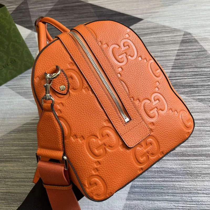Gucci 725282 Jumbo GG Malá cestovní taška Oranžová
