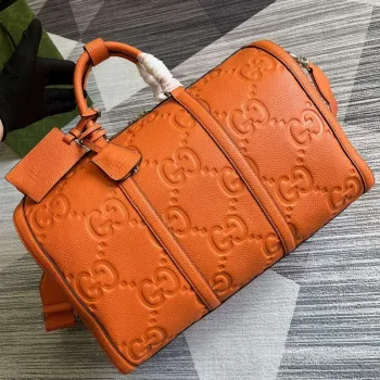 Gucci 725282 Jumbo GG Malá cestovní taška Oranžová