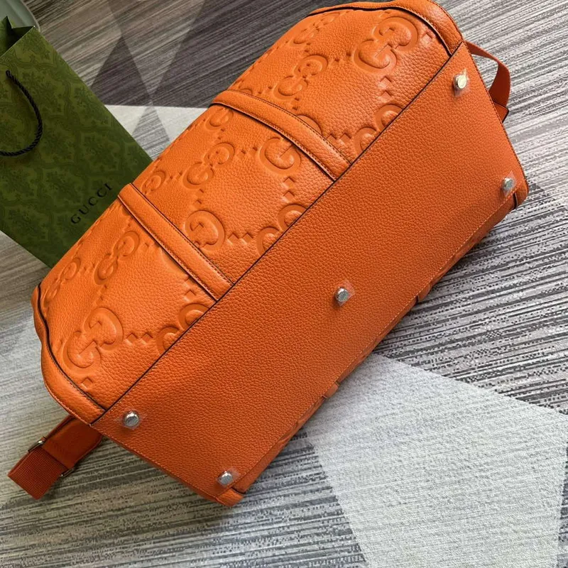 Gucci 725282 Jumbo GG Malá cestovní taška Oranžová