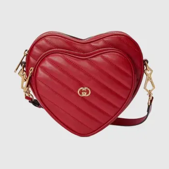 Gucci 751628 Interlocking G Mini Srdíčková Kabelka Červená