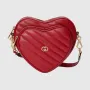 Gucci 751628 Interlocking G Mini Srdíčková Kabelka Červená