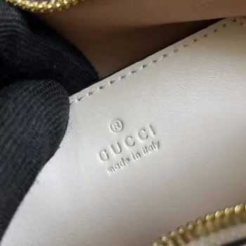 Gucci 751628 Interlocking G Mini Srdíčková Kabelka na Rameno Bílá
