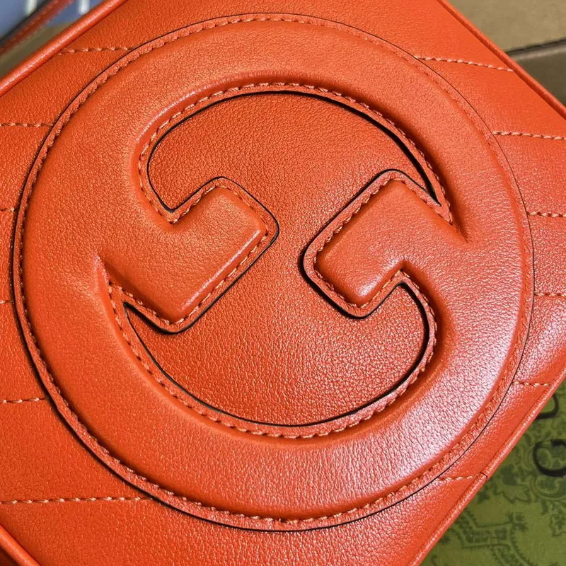 Gucci 744434 Gucci Blondie Taška s horním držadlem Oranžová