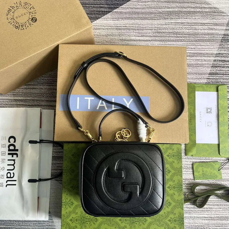 Gucci 744434 Gucci Blondie Taška s horním madlem Černá