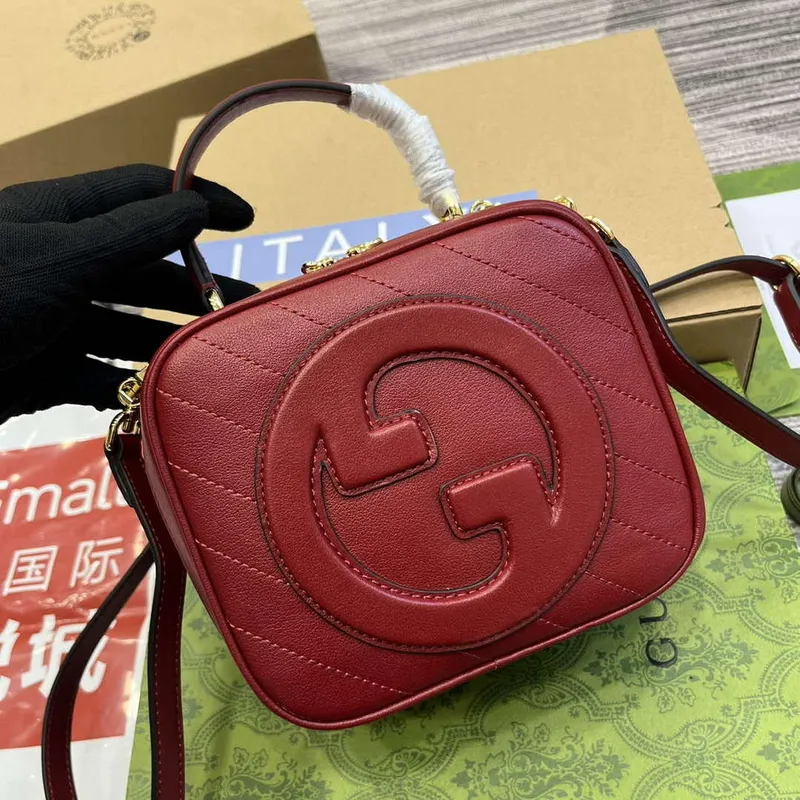 Gucci 744434 Gucci Blondie Taška s horním držadlem Červená