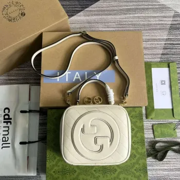 Gucci 744434 Gucci Blondie Taška s horním madlem Bílá