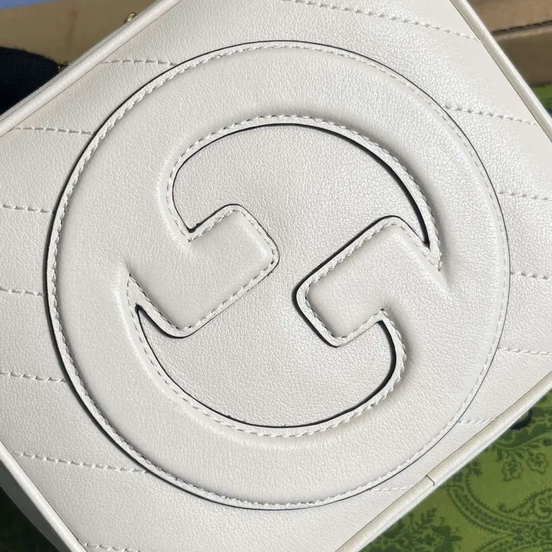 Gucci 744434 Gucci Blondie Taška s horním madlem Bílá