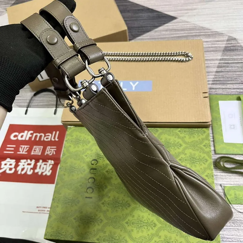 Gucci 751518 Gucci Blondie Malá Taška přes Rameno Hnědá