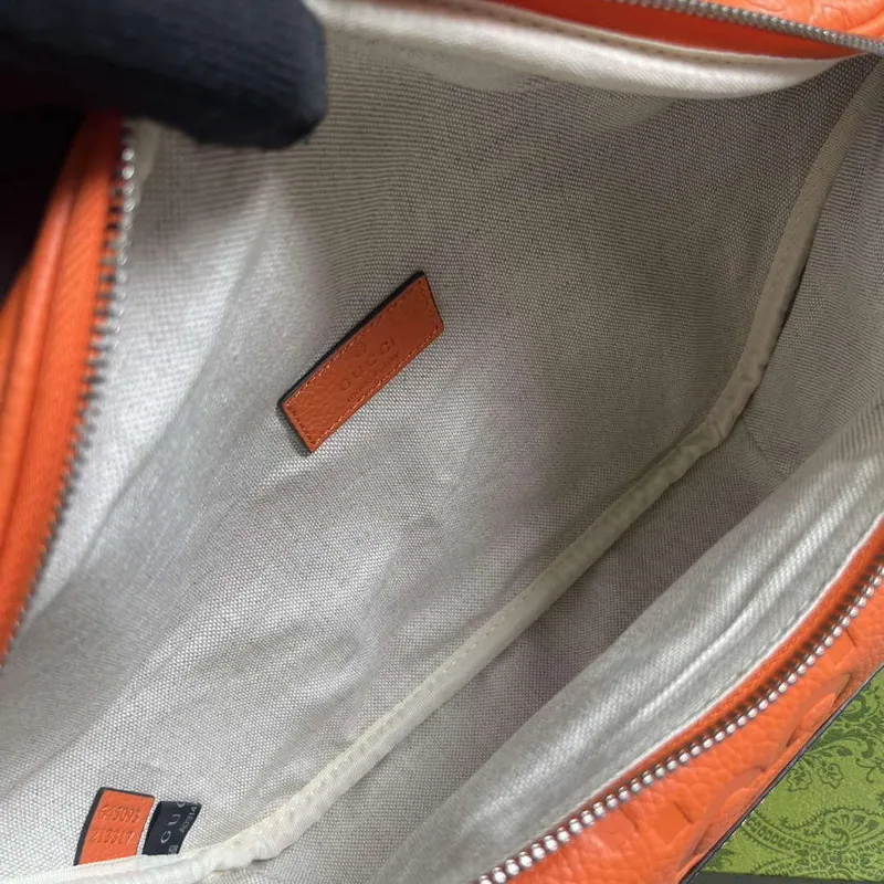 Gucci 645093 Jumbo GG Pásková taška Oranžová