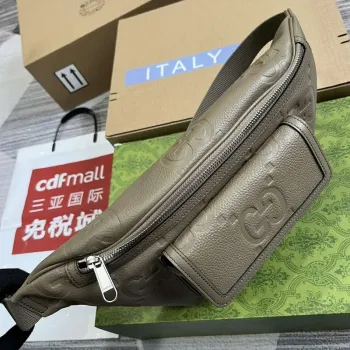 Gucci 645093 Jumbo GG Pásková taška Taupe