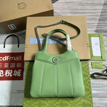 Gucci 745918 Petite GG Malá Taška Tote Světle zelená