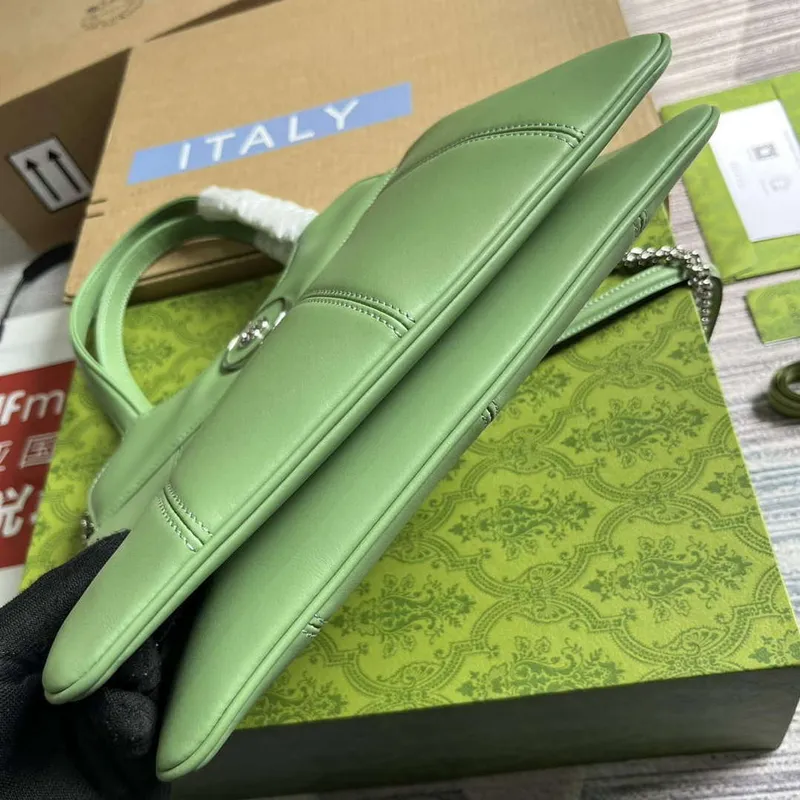 Gucci 745918 Petite GG Malá Taška Tote Světle zelená