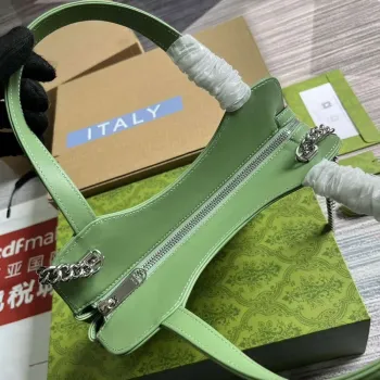 Gucci 745918 Petite GG Malá Taška Tote Světle zelená